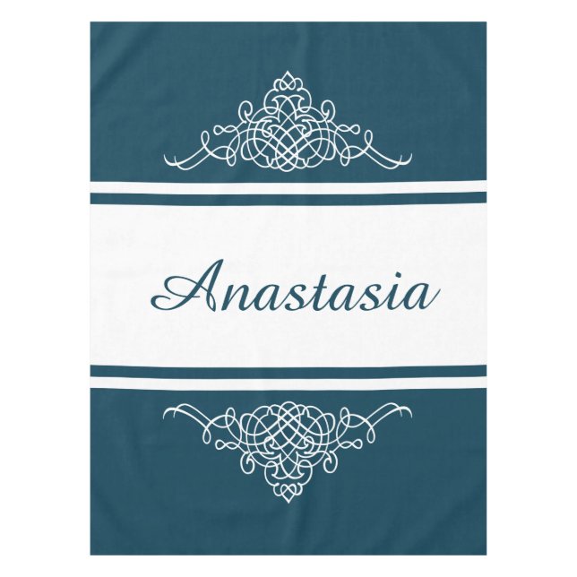 Elegantes Blumendesign Tischdecke (Vorderseite)