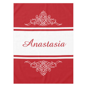 Elegantes Blumendesign Tischdecke