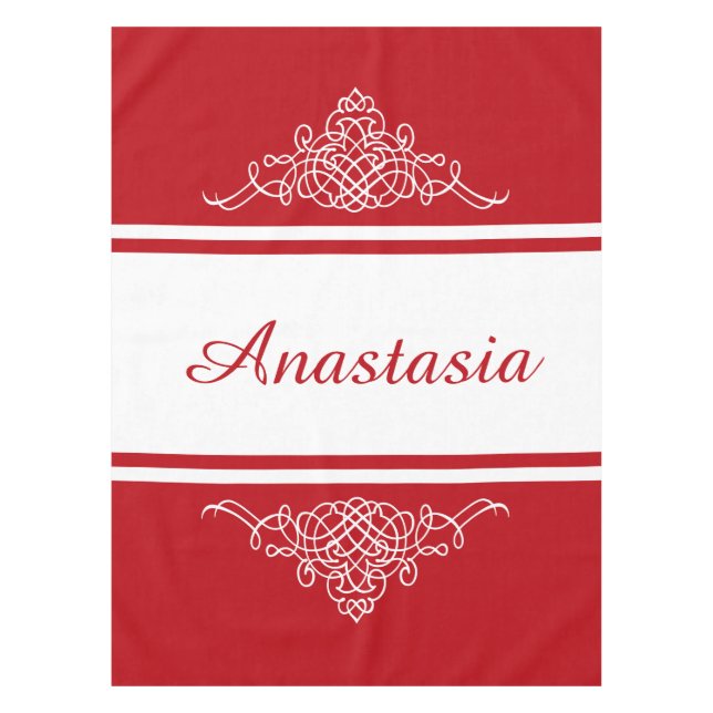 Elegantes Blumendesign Tischdecke (Vorderseite)