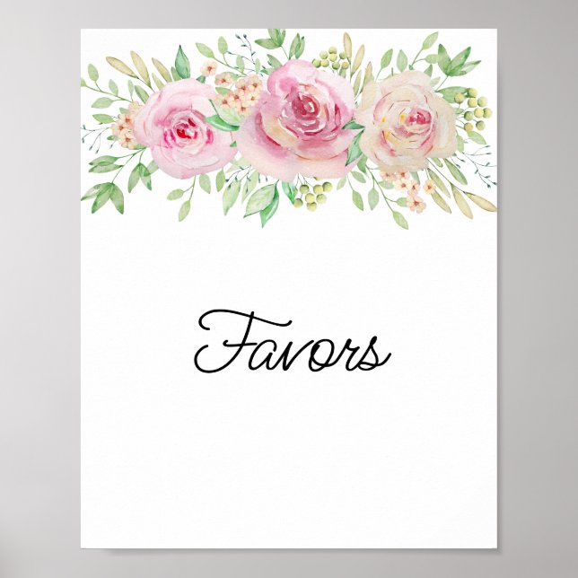 Elegantes Blumenfavors-Poster Poster (Vorne)