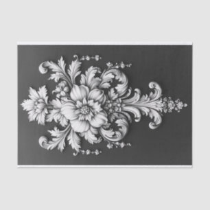 Elegantes Blumengeflecht Seidenpapier
