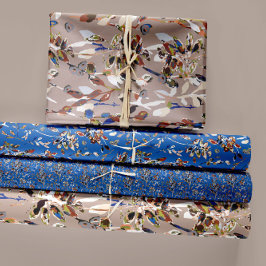 Elegantes Blumengeschenk Geschenkpapier Set