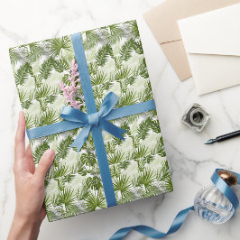 Elegantes, blumengeschmücktes Muster in Aquarellfa Geschenkpapier