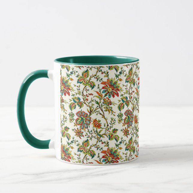Elegantes, blumengeschmücktes Muster Tasse (Links)