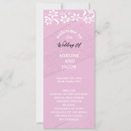 Elegantes, blumengeschmücktes Pink & White-Hochzei Einladung