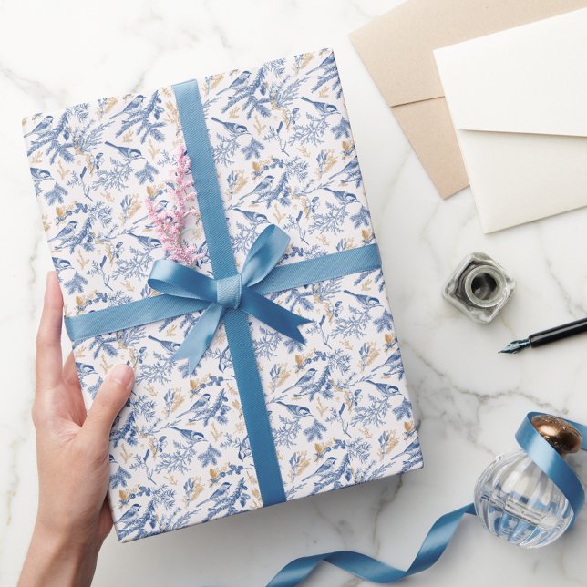 Elegantes, blumengeschmücktes Wasserfarbenmuster Geschenkpapier (Von Creator hochgeladen)