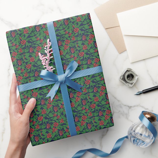 Elegantes, blumengeschmücktes Wasserfarbenmuster Geschenkpapier (Von Creator hochgeladen)