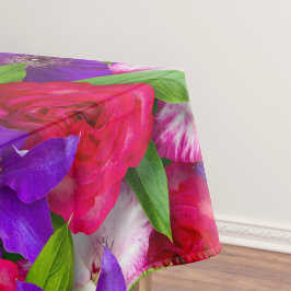 Elegantes, blumengeschmücktes Wasserfarbenmuster Tischdecke