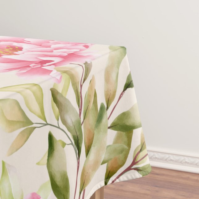 Elegantes, blumengeschmücktes Wasserfarbenmuster Tischdecke (Von Creator hochgeladen)