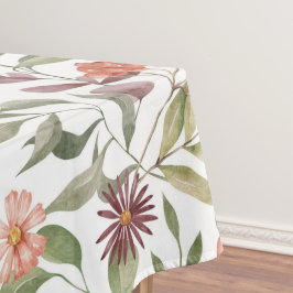 Elegantes, blumengeschmücktes Wasserfarbenmuster Tischdecke