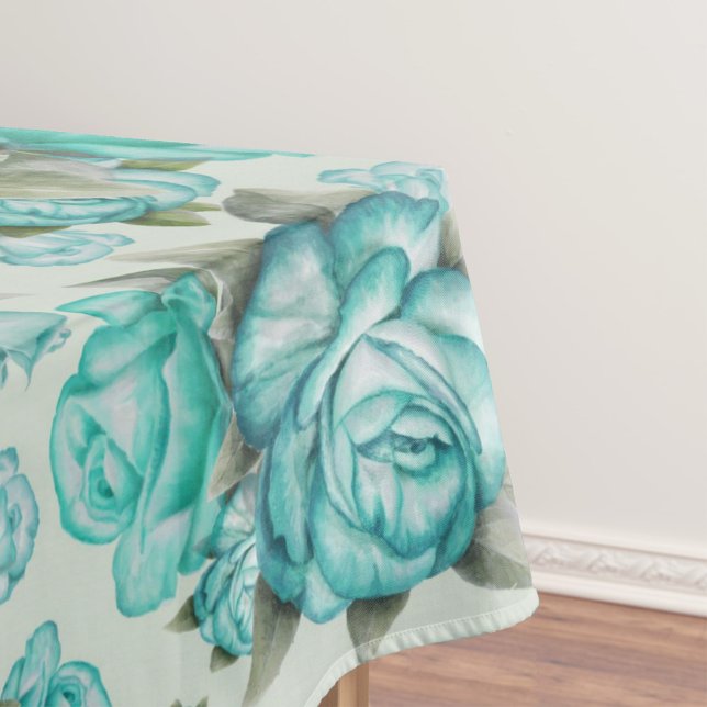Elegantes, blumengeschmücktes Wasserfarbenmuster Tischdecke (Von Creator hochgeladen)