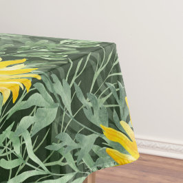 Elegantes, blumengeschmücktes Wasserfarbenmuster Tischdecke