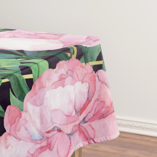 Elegantes, blumengeschmücktes Wasserfarbenmuster Tischdecke (Von Creator hochgeladen)