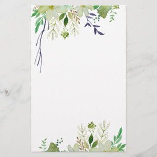 Elegantes Blumengeschoss Briefpapier