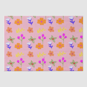 Elegantes Blumengewebe - HandGezeichnet Blume Pa Seidenpapier