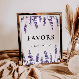 Elegantes Blumenlavender-Gastgeschenke Hochzeiten- Poster