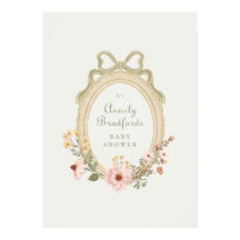 Elegantes Blumenmädchen mit Salbeibogen gerahmtes