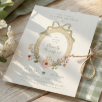 Elegantes Blumenmädchen-Sage-Bogen-Rahmen-Baby-Sho