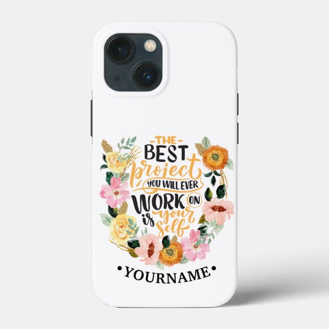 Elegantes Blumenmotivationsangebot Case-Mate iPhone Hülle (Rückseite)