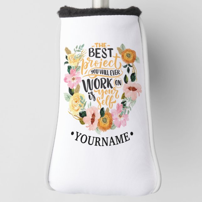 Elegantes Blumenmotivationsangebot  Golf Headcover (Rotieren 90)