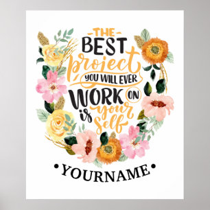 Elegantes Blumenmotivationsangebot Poster