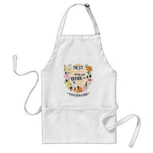 Elegantes Blumenmotivationsangebot Schürze