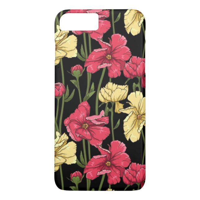 Elegantes Blumenmuster 2 Case-Mate iPhone Hülle (Rückseite)