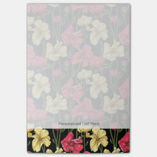Elegantes Blumenmuster 2 Post-it Klebezettel