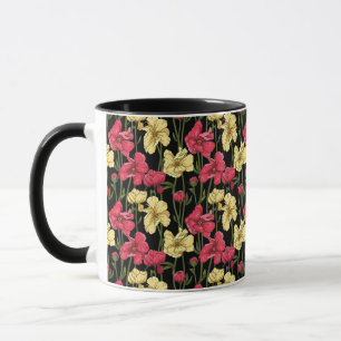 Elegantes Blumenmuster 2 Tasse