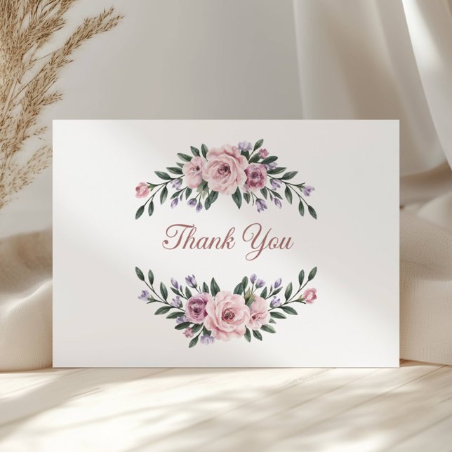 Elegantes Blumenmuster Dankeskarte (Von Creator hochgeladen)