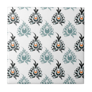 Elegantes Blumenmuster der blauen Rose Fliese