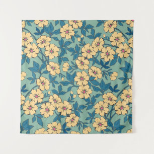 Elegantes Blumenmuster in kleiner Hand gezeichnet Wandteppich
