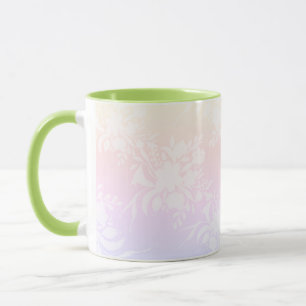 Elegantes Blumenmuster in Pastellfarben Tasse