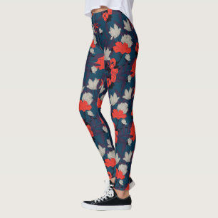 Elegantes Blumenmuster Leggings