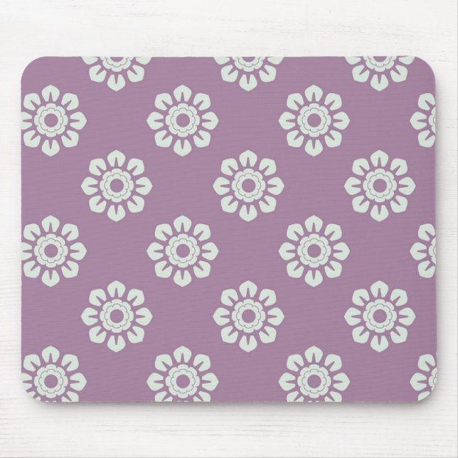 Elegantes Blumenmuster Mousepad (Vorne)
