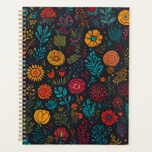 Elegantes Blumenmuster Planer