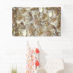 Elegantes Blumenmuster-Rose Petal-Muster Banner