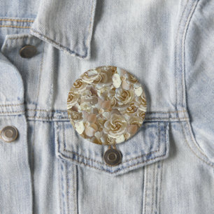 Elegantes Blumenmuster-Rose Petal-Muster Button