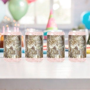 Elegantes Blumenmuster-Rose Petal-Muster Dosenglas