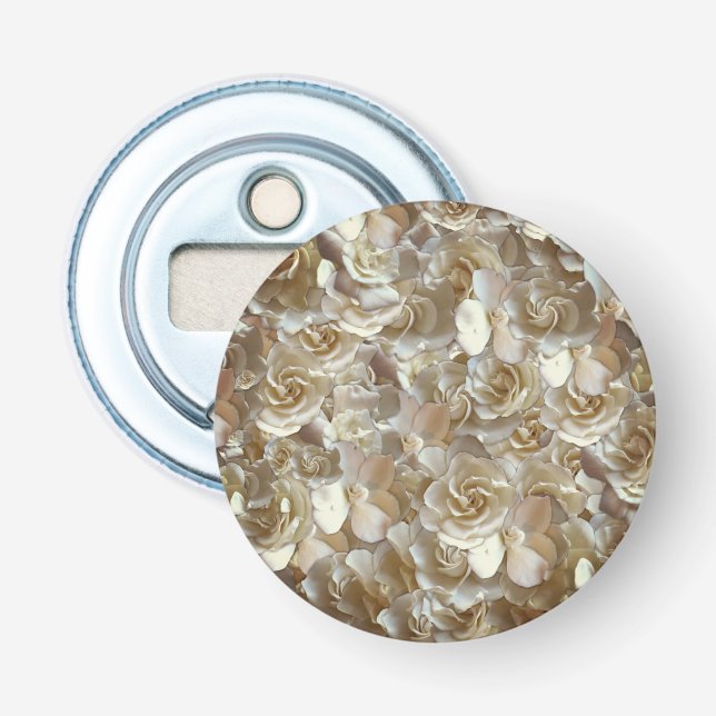 Elegantes Blumenmuster-Rose Petal-Muster Flaschenöffner (Vorderseite)