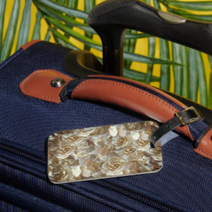 Elegantes Blumenmuster-Rose Petal-Muster Gepäckanhänger