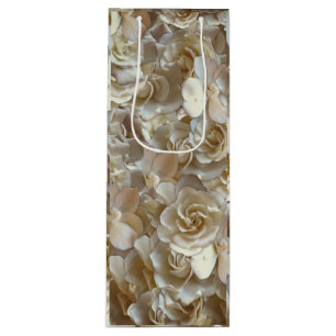 Elegantes Blumenmuster-Rose Petal-Muster Geschenktüte Für Weinflaschen