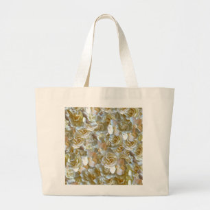 Elegantes Blumenmuster-Rose Petal-Muster Jumbo Stoffbeutel