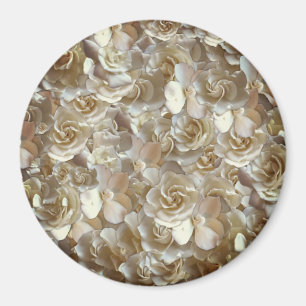 Elegantes Blumenmuster-Rose Petal-Muster Magnet