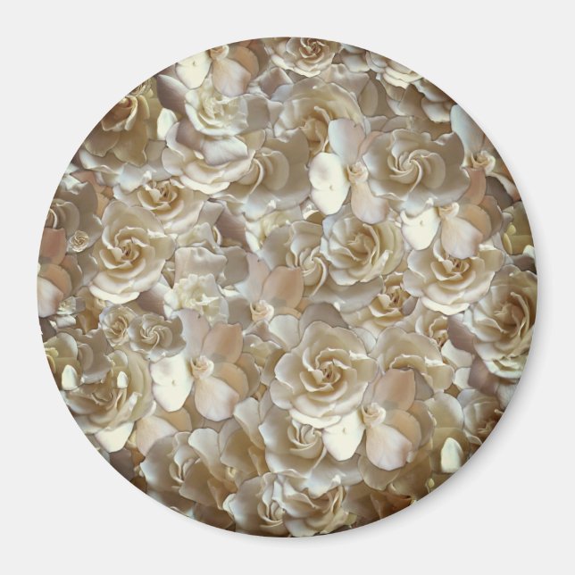 Elegantes Blumenmuster-Rose Petal-Muster Magnet (Vorne)