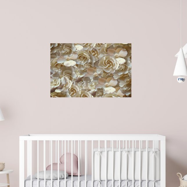 Elegantes Blumenmuster-Rose Petal-Muster Poster (Kinderzimmer 2)