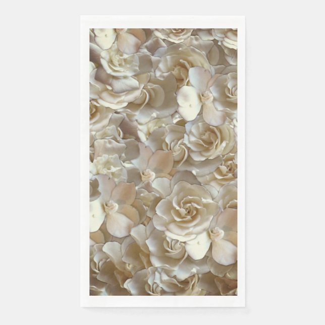 Elegantes Blumenmuster-Rose Petal-Muster Serviette (Vorderseite)