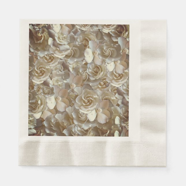Elegantes Blumenmuster-Rose Petal-Muster Serviette (Vorderseite)