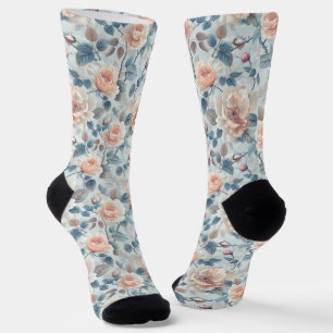 Elegantes Blumenmuster. Socken