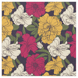 Elegantes Blumenmuster Stoff